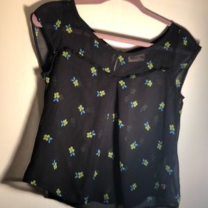 sheer holister floral crop top